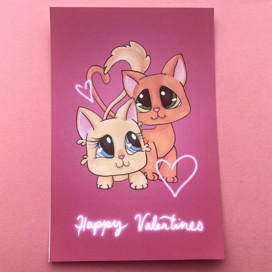 Cute Animal Valentines Day Card Pack - Puppy, Kitten, Baby Bear