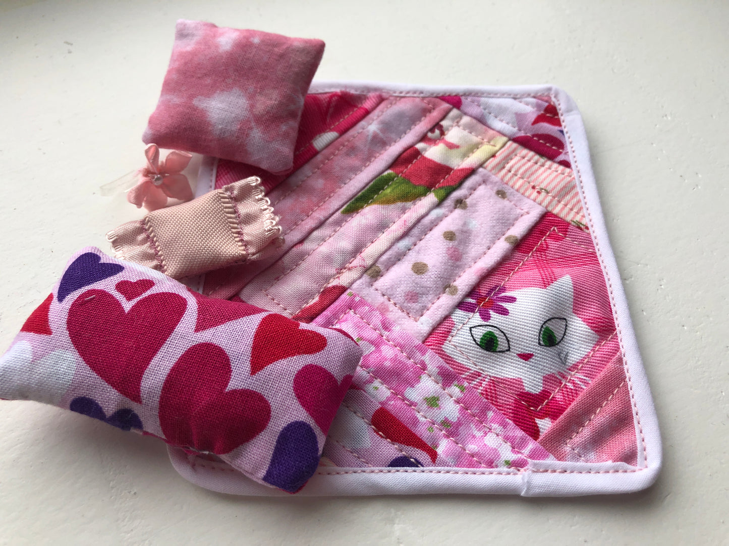 "Purrfectly Pink" - Handmade Accessory Set