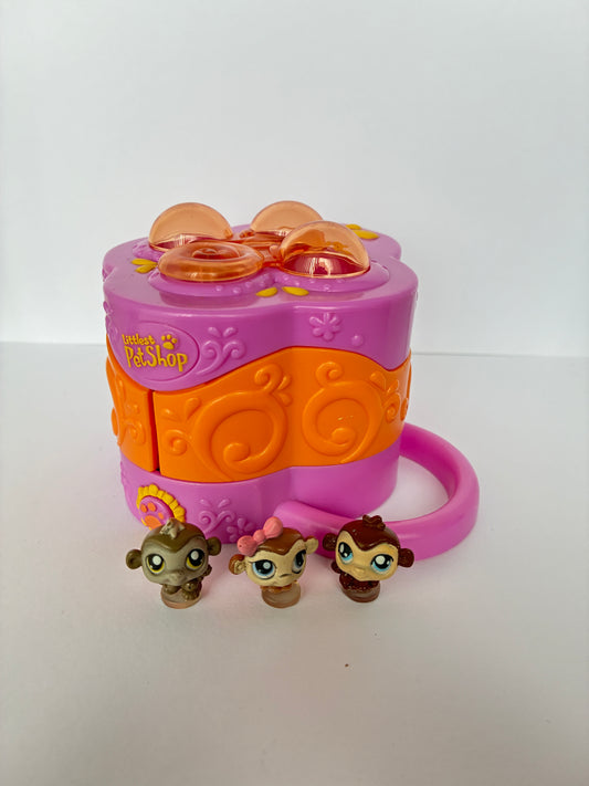 Lps Teeniest Tiniest Pet Shop Compact Playset - With Original Monkeys