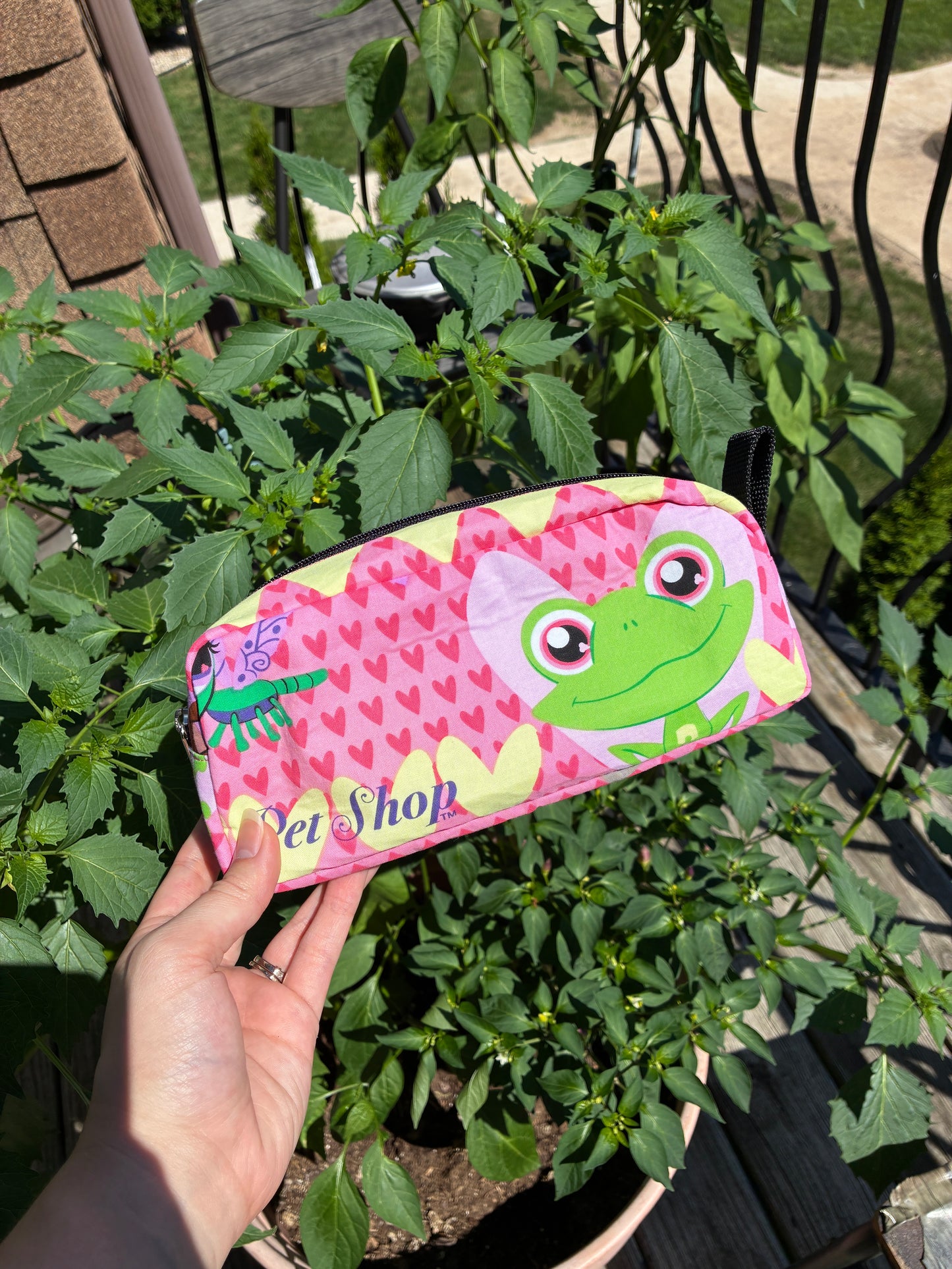 Handmade Pencil Case/Make-up Pouch - Discontinued Littlest Pet Shop Fabric