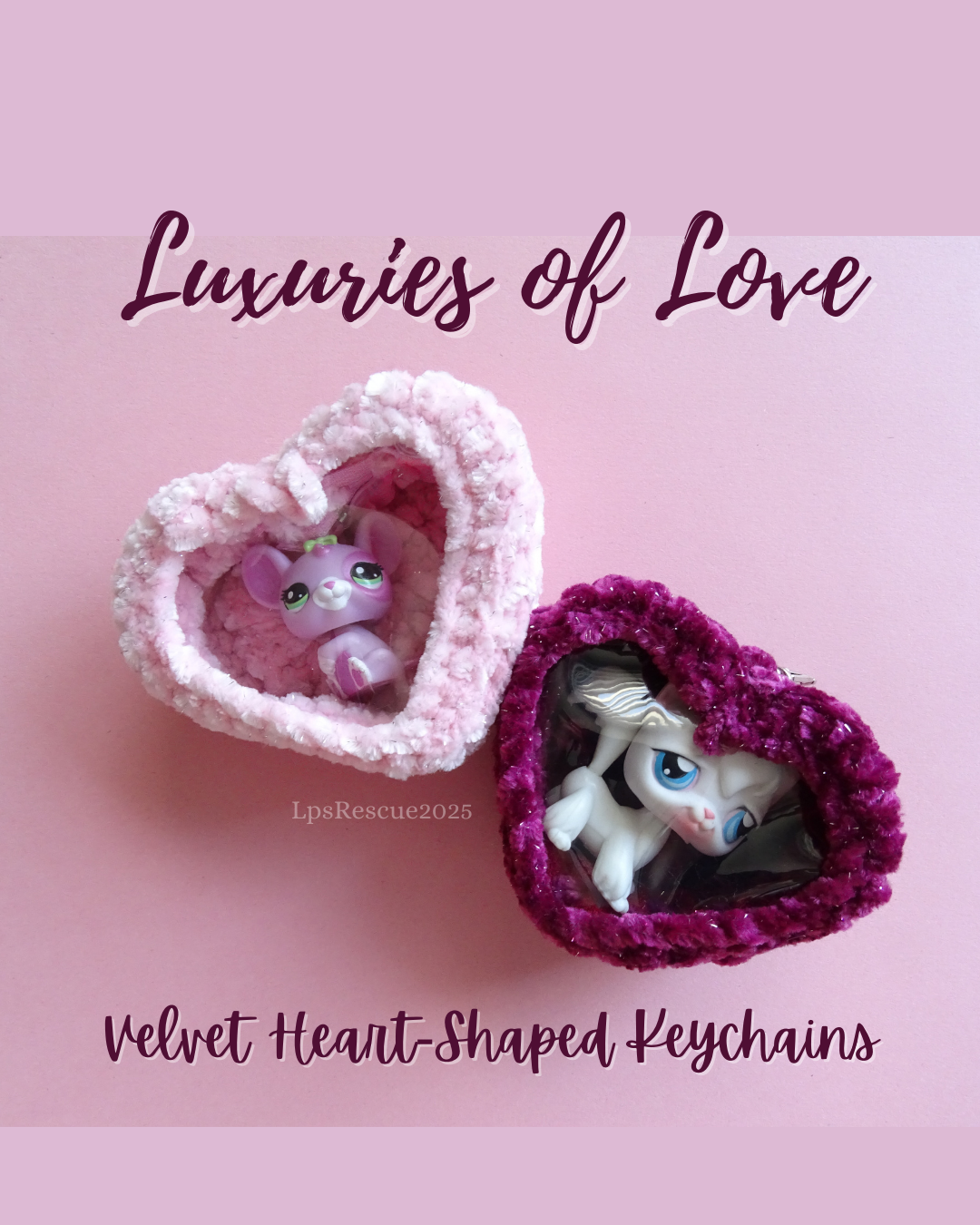 "Luxuries of Love" - Velvet Heart Keychain