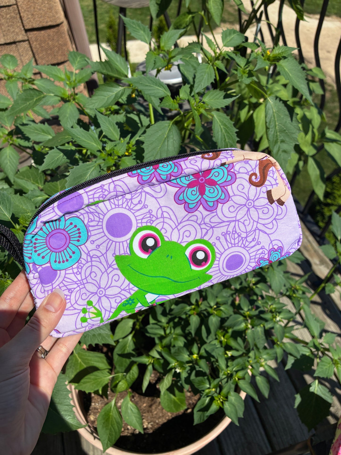 Handmade Pencil Case/Make-up Pouch - Discontinued Littlest Pet Shop Fabric