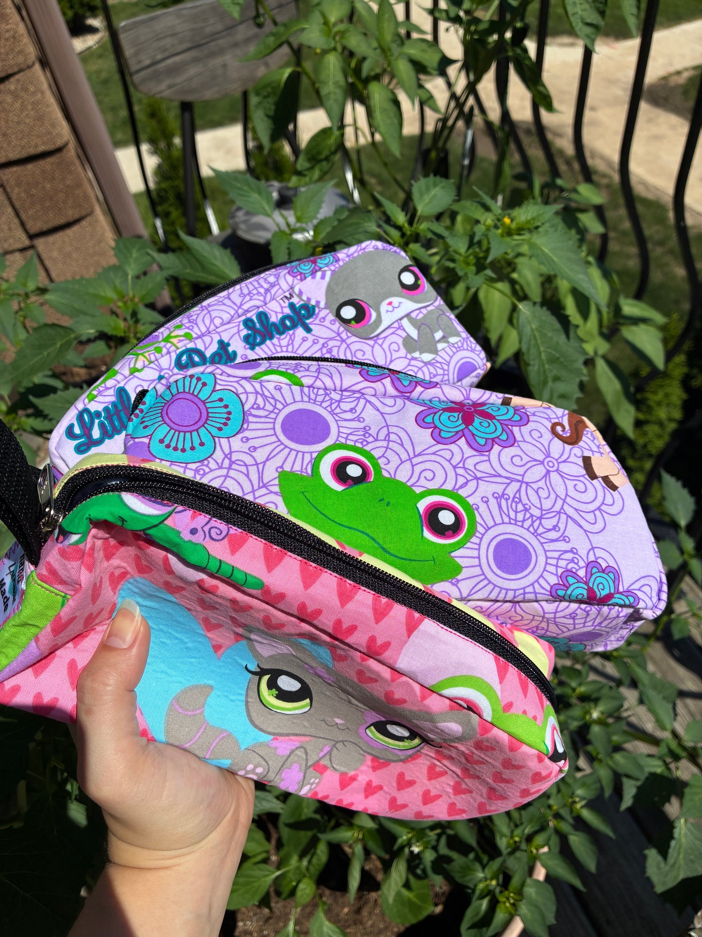 Handmade Pencil Case/Make-up Pouch - Discontinued Littlest Pet Shop Fabric
