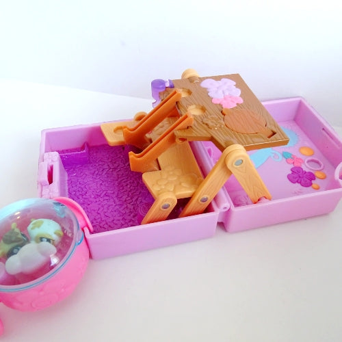 Lps Teeniest Tiniest Pet Shop Compact Playset - With 3 Original Teensie Pets