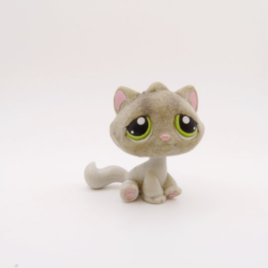 Lps 323 Flocked Tabby Cat