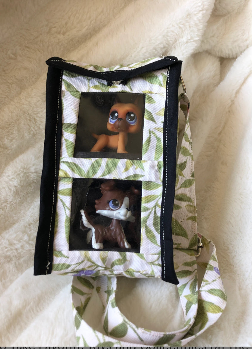 The Essentials Purse - Handmade Windowed Shoulder Purse to Take Favorite Toys and Collectibles on The Go (Pre-Made)