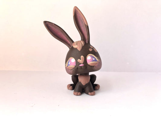 Lps Custom Chocolate Bunny Rabbit (Hand Painted OOAK Littlest Pet Shop Figure for Display)