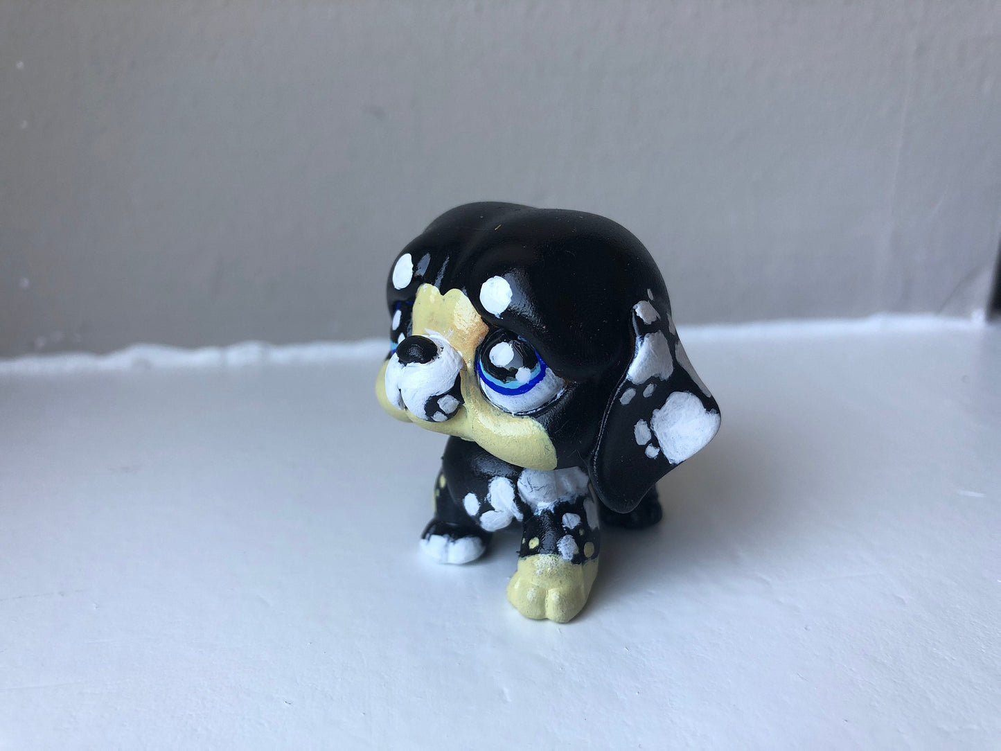 Lps Custom St. Bernard Puppy Dog (Hand Painted Art Figure for Display)