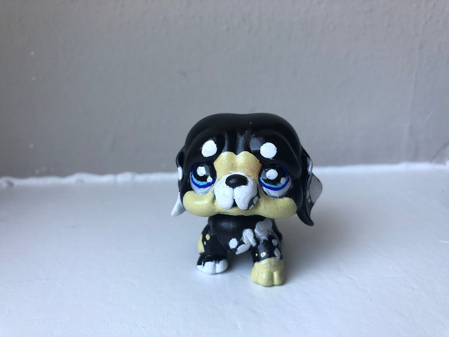 Lps Custom St. Bernard Puppy Dog (Hand Painted Art Figure for Display)