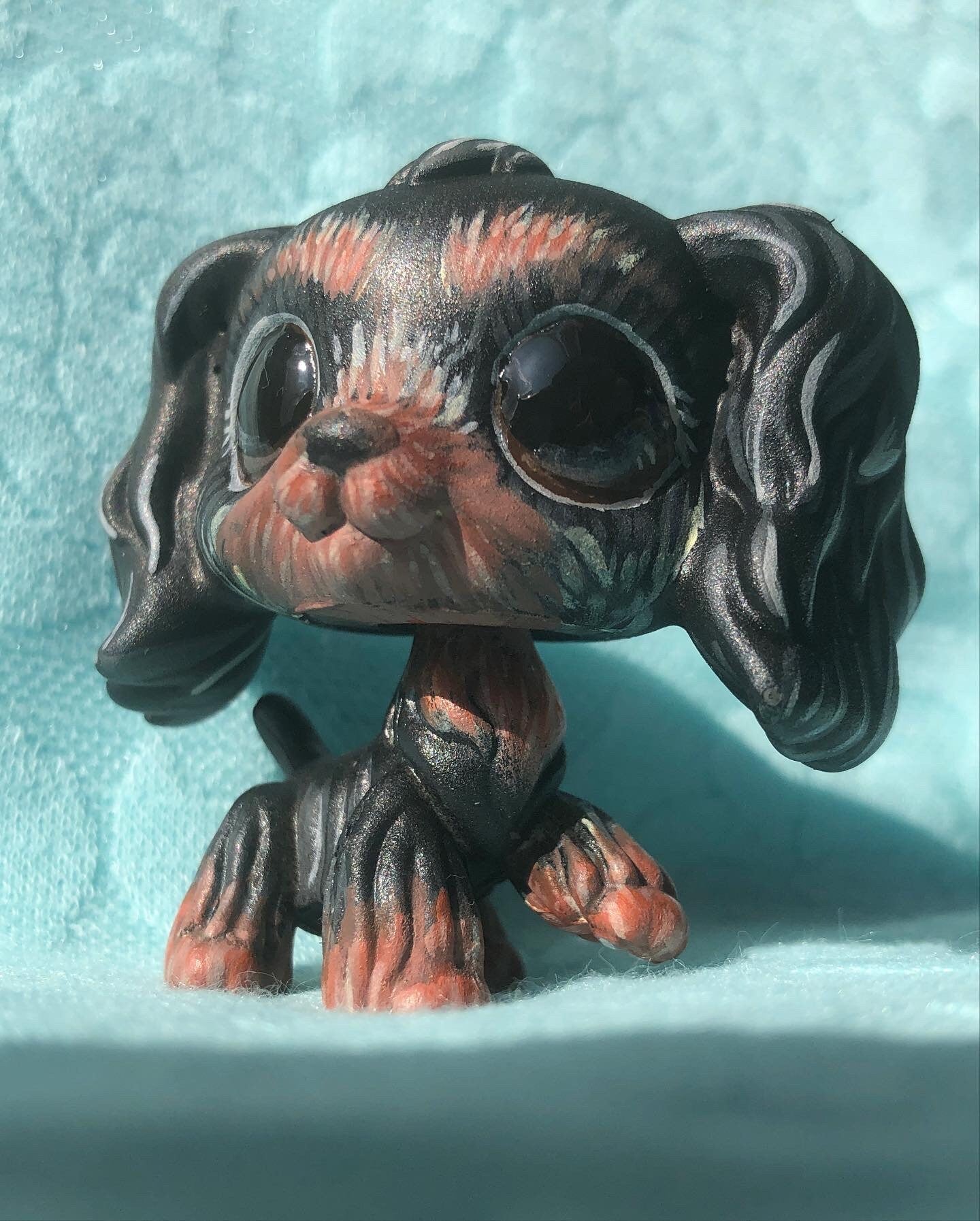 Lps Custom Cocker Spaniel Dog (Hand Painted OOAK Littlest Pet Shop Figure for Display)