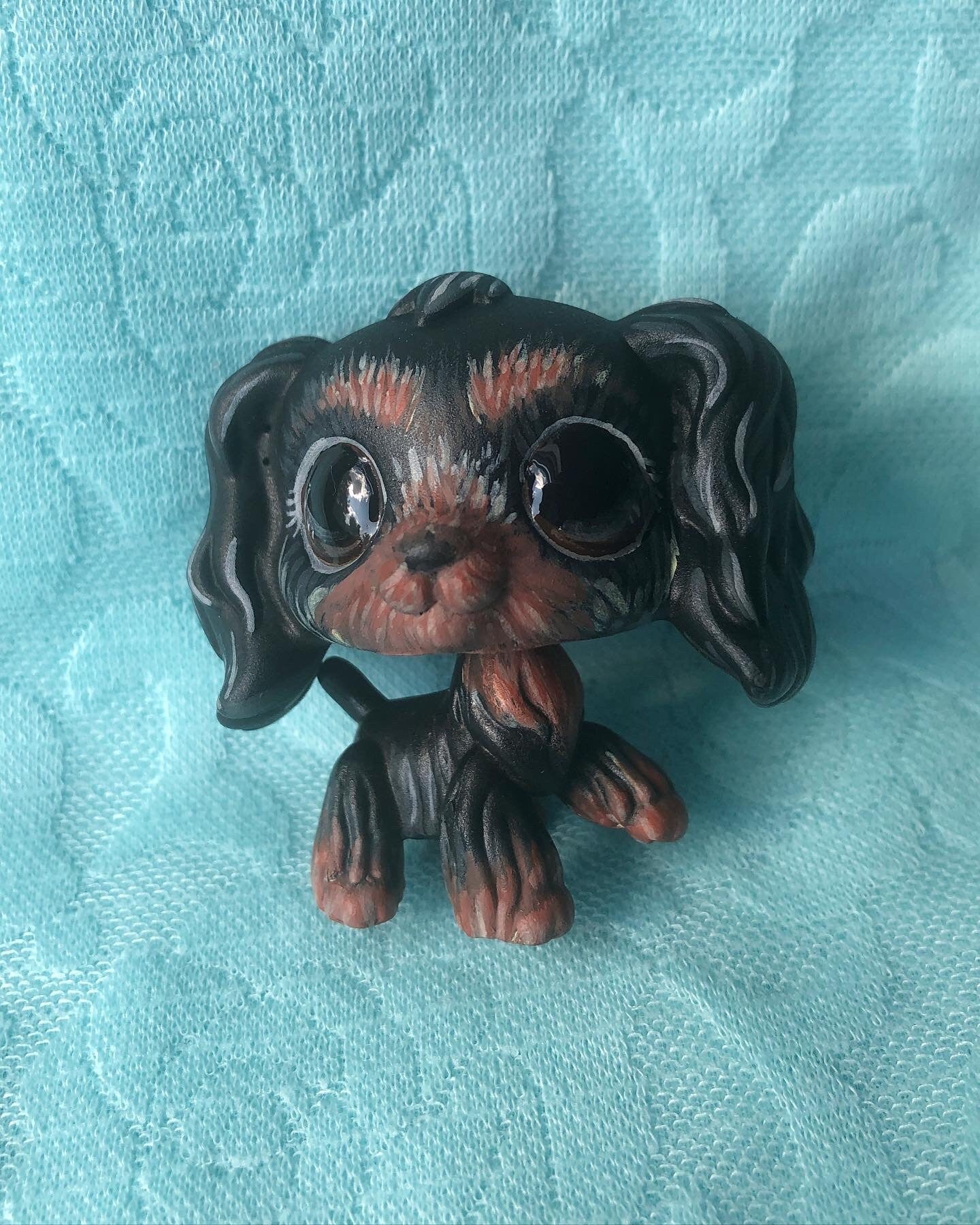 Lps Custom Cocker Spaniel Dog (Hand Painted OOAK Littlest Pet Shop Figure for Display)