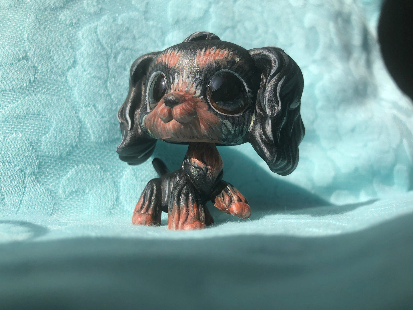 Lps Custom Cocker Spaniel Dog (Hand Painted OOAK Littlest Pet Shop Figure for Display)