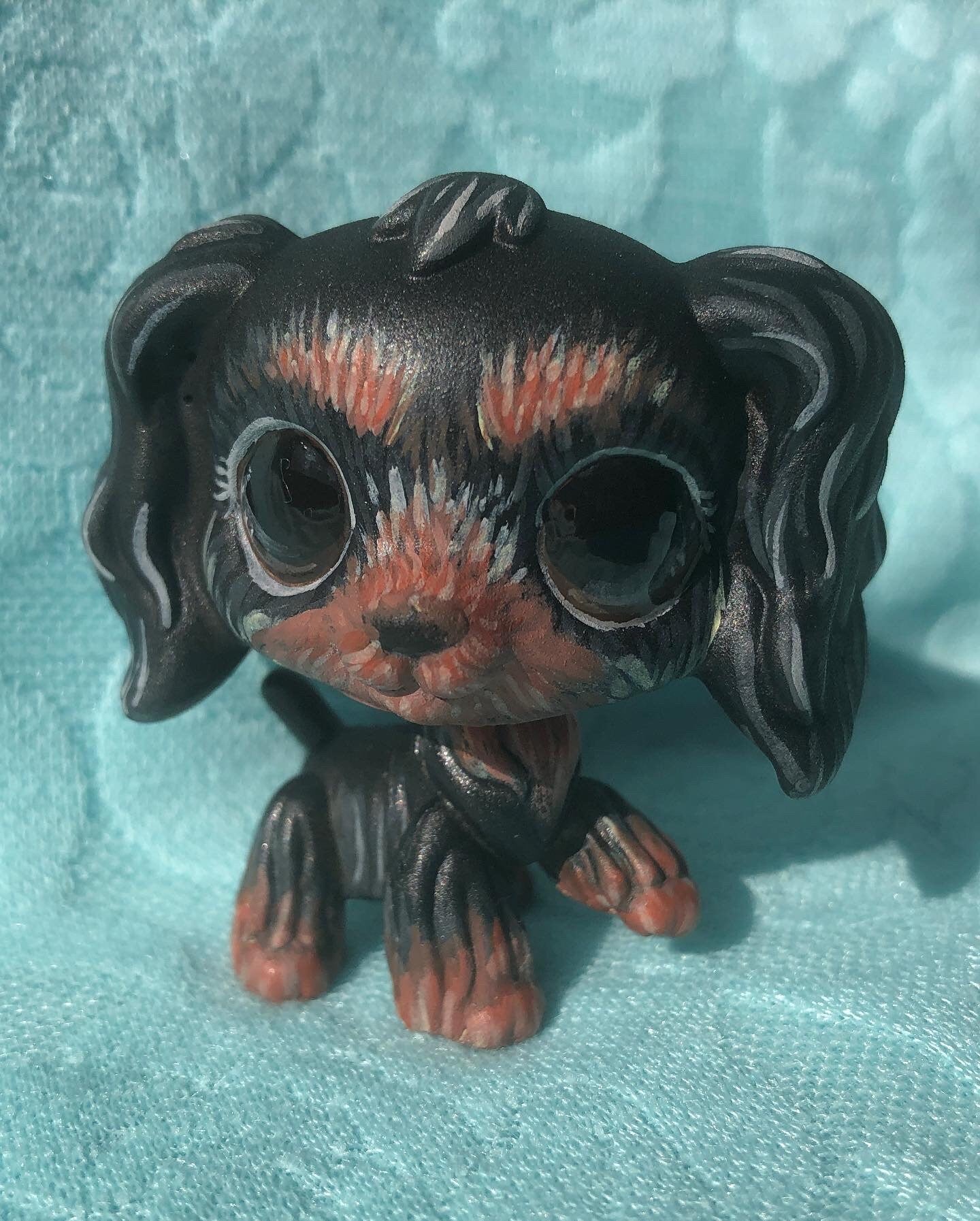 Lps Custom Cocker Spaniel Dog (Hand Painted OOAK Littlest Pet Shop Figure for Display)