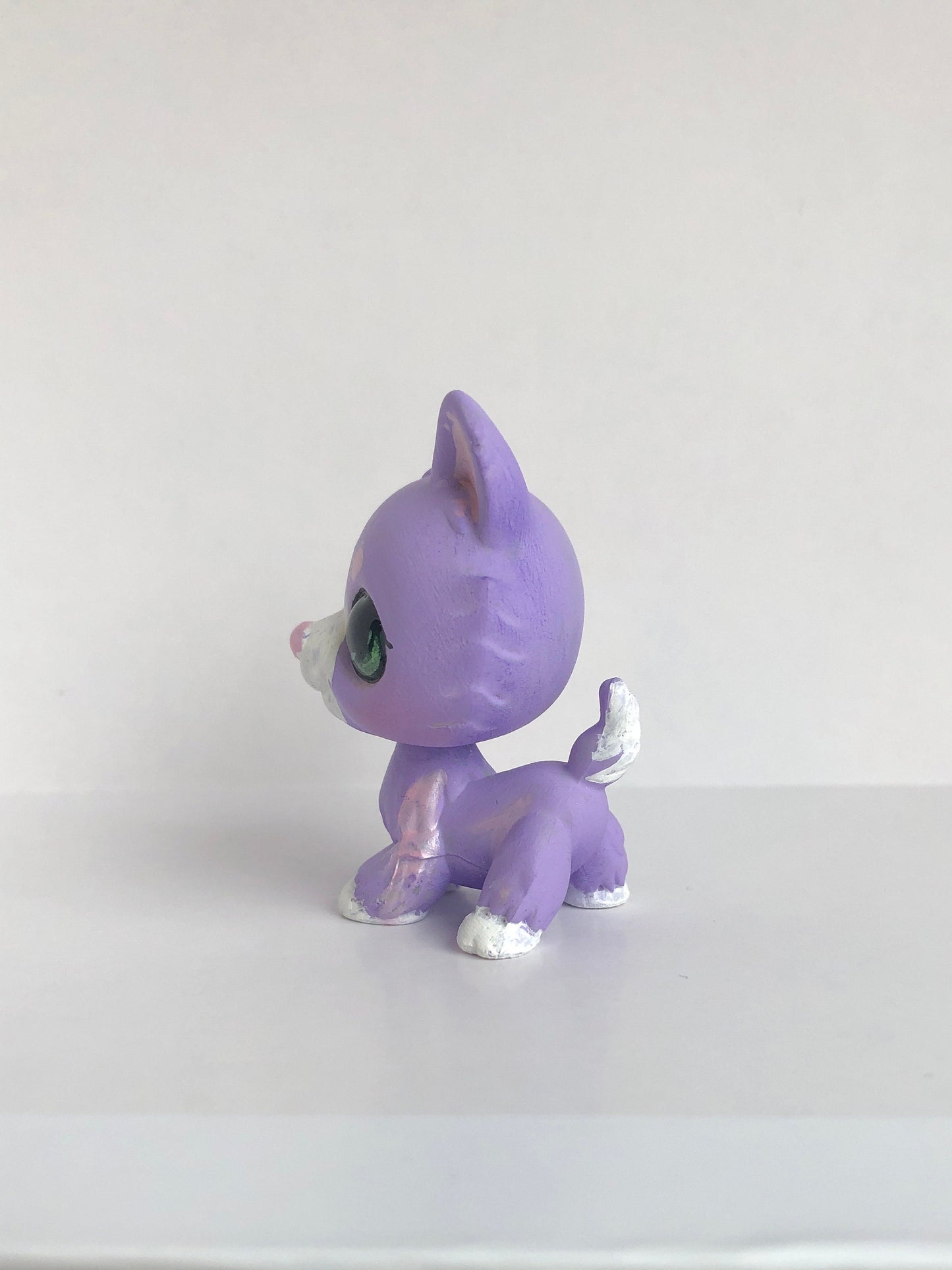 Lps Custom Pastel Purple Husky Puppy Dog (Hand Painted OOAK Littlest Pet Shop Figure for Display)