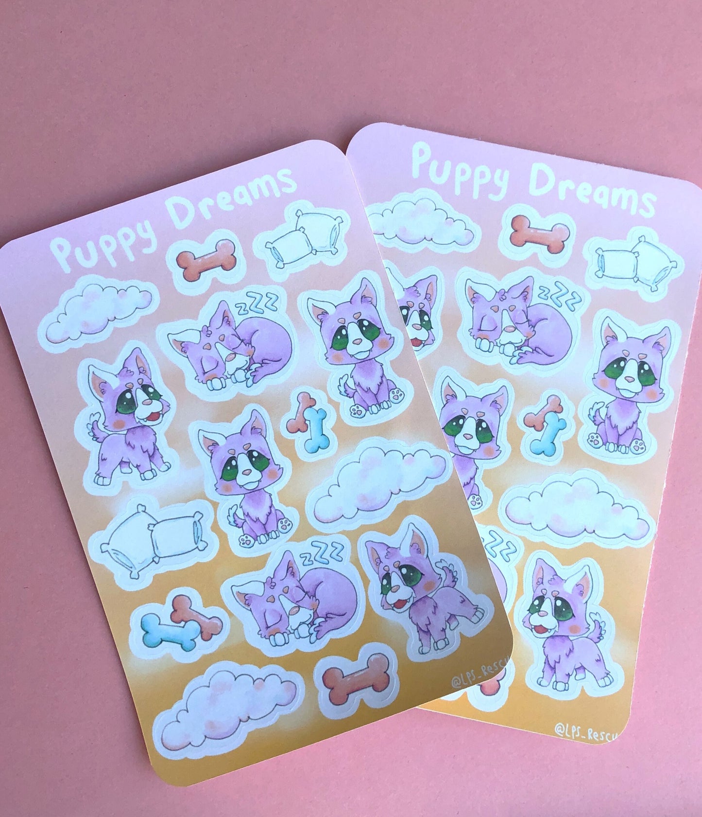 Puppy Dreams Sticker Sheet - Cute Dog Stickers for your Bullet Journal, Planner, Scrapbook, Notebooks, Decoration, and More