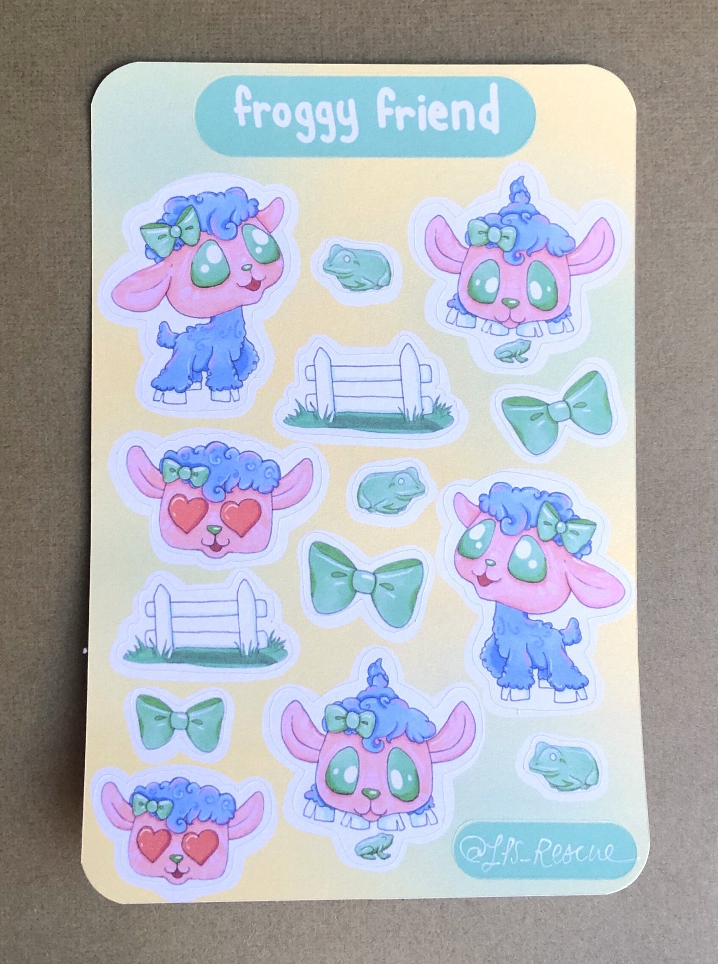 Froggy Friend Sticker Sheet - Cute Sheep Stickers for your Bullet Journal, Planner, Scrapbook, Notebooks, Decoration, and More