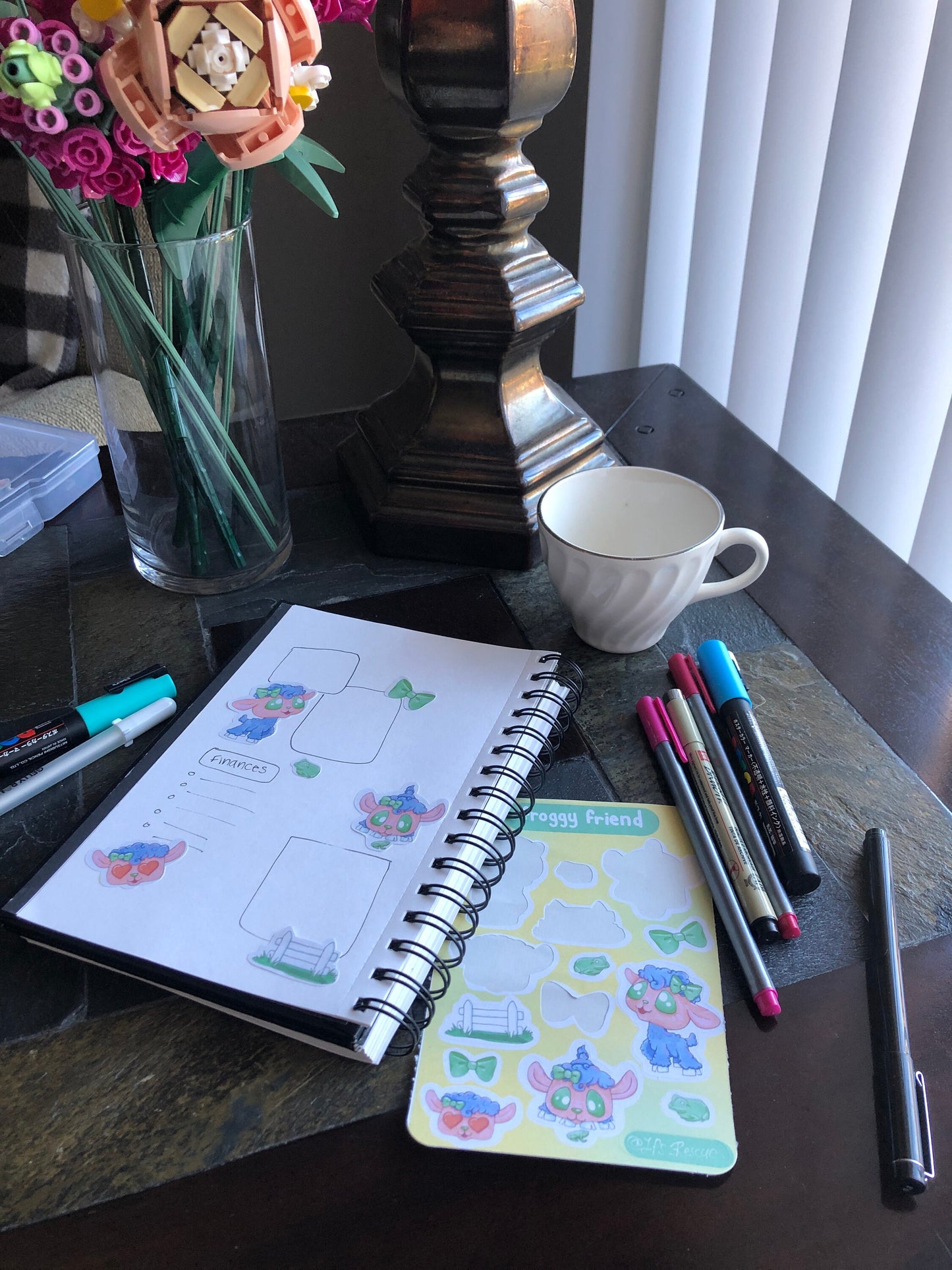 Froggy Friend Sticker Sheet - Cute Sheep Stickers for your Bullet Journal, Planner, Scrapbook, Notebooks, Decoration, and More