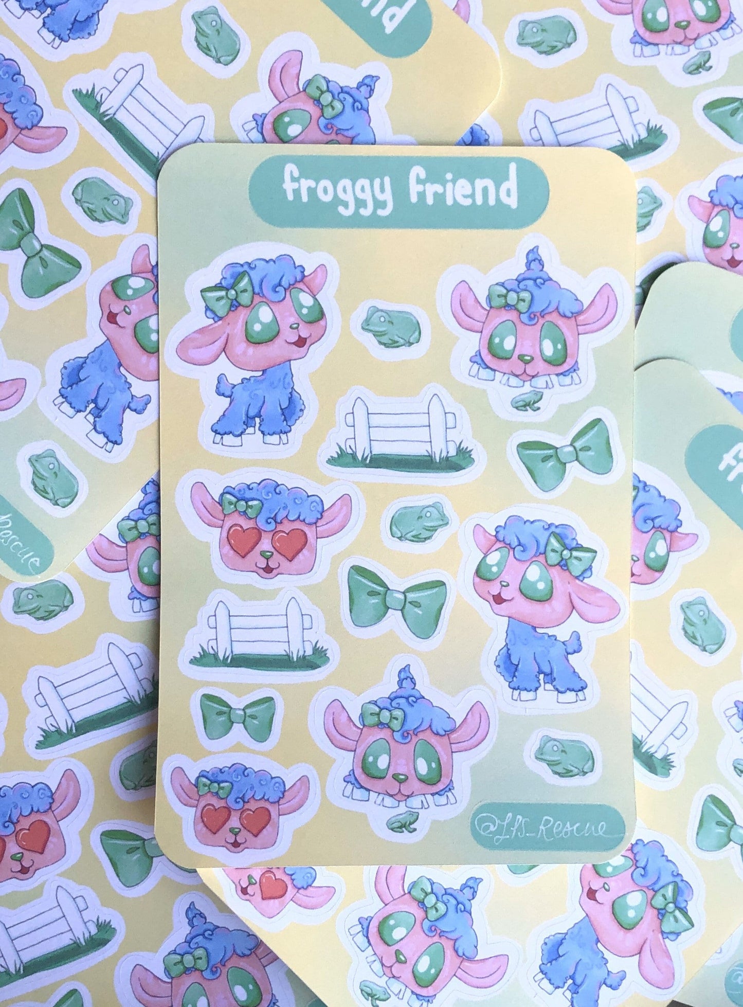 Froggy Friend Sticker Sheet - Cute Sheep Stickers for your Bullet Journal, Planner, Scrapbook, Notebooks, Decoration, and More