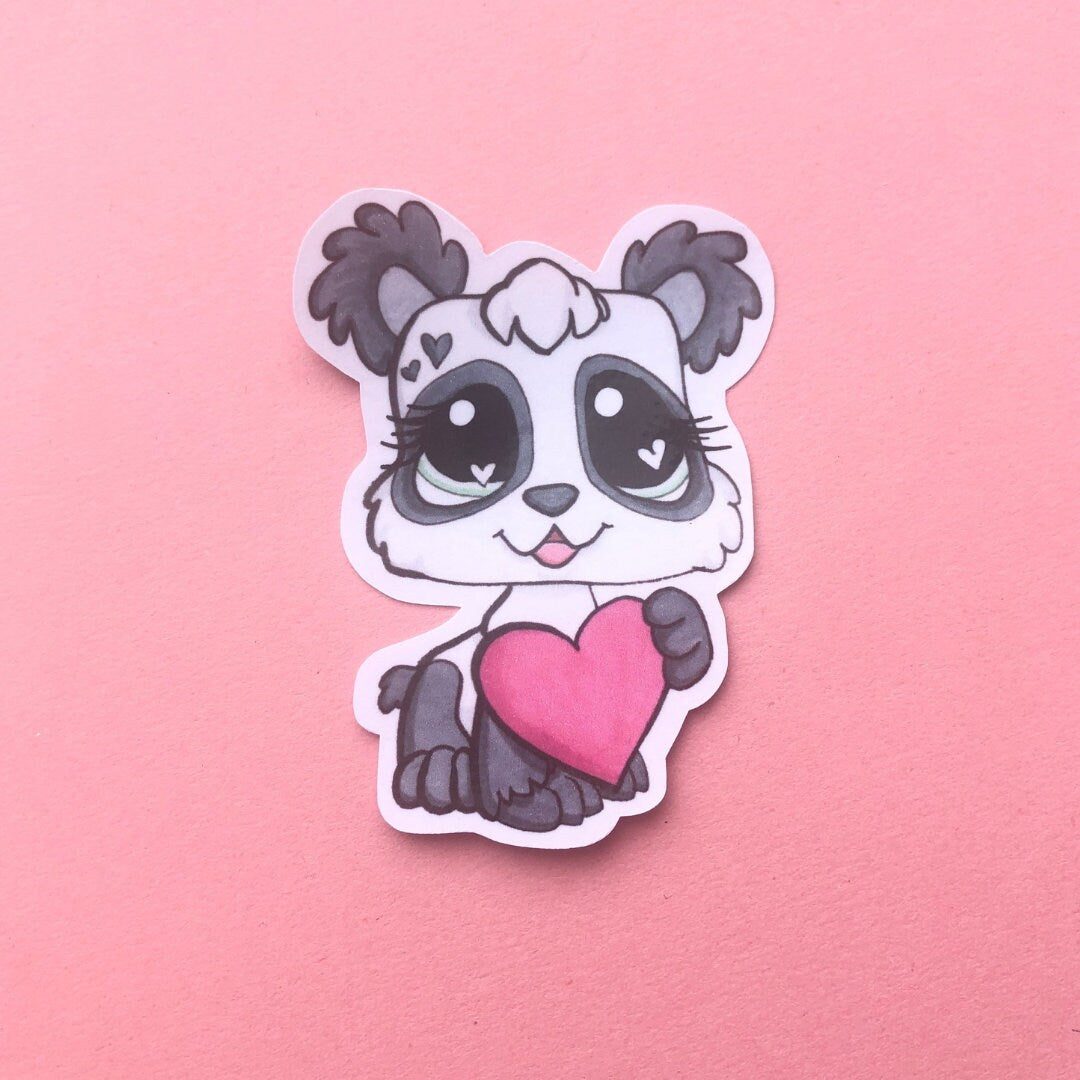 Cute Valentines Die Cut Animal Sticker - Puppy Dog, Kittens, Baby Bear